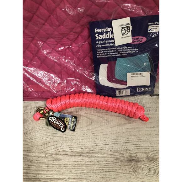 Perri’s Everyday Saddle Pad Poly fill Flannel Quilted Weather Weaver Rope - Picture 7 of 8